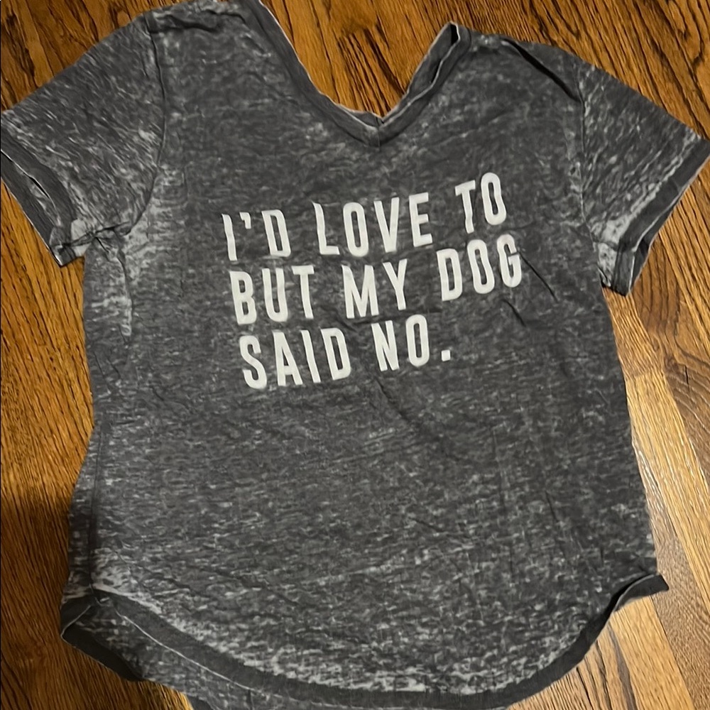 Gray Graphic Tee with Fun Slogan
